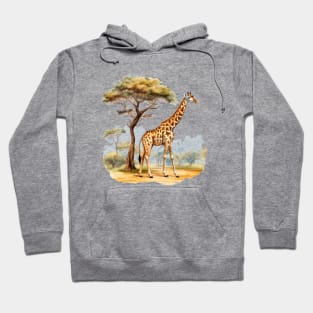 Watercolor Giraffe Hoodie